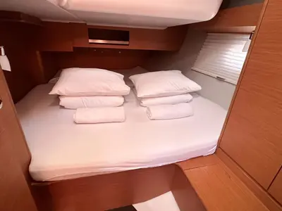 Cabin on Andela, a Dufour 390 GL sailboat at Primošten, Croatia