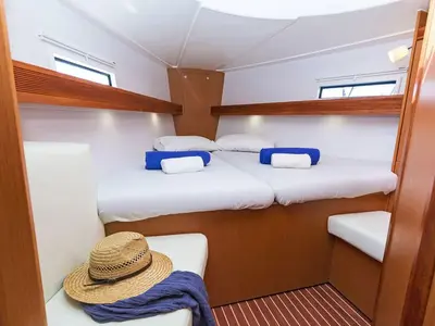 Cabin on Vlassis, a Bavaria 40 sailboat at Municipal Unit of Lefkada, Greece