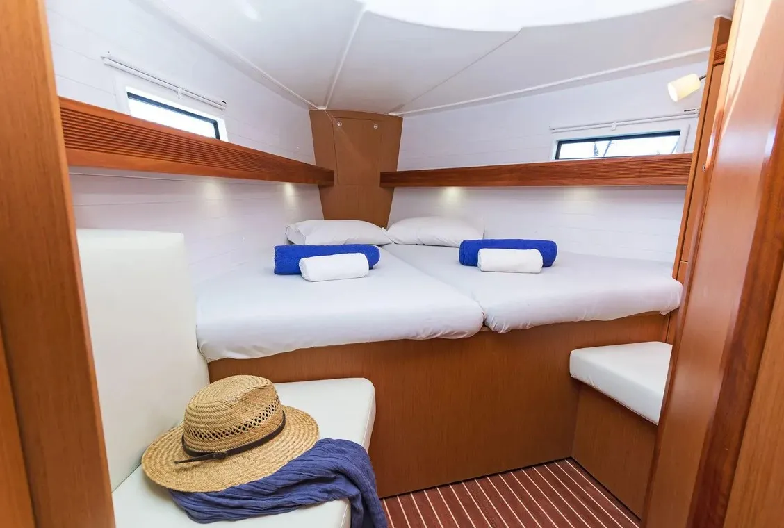 Cabin on Vlassis, a Bavaria 40 sailboat at Municipal Unit of Lefkada, Greece