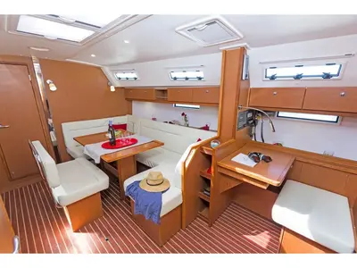 Salon of Vlassis, a Bavaria 40 sailboat at Municipal Unit of Lefkada, Greece