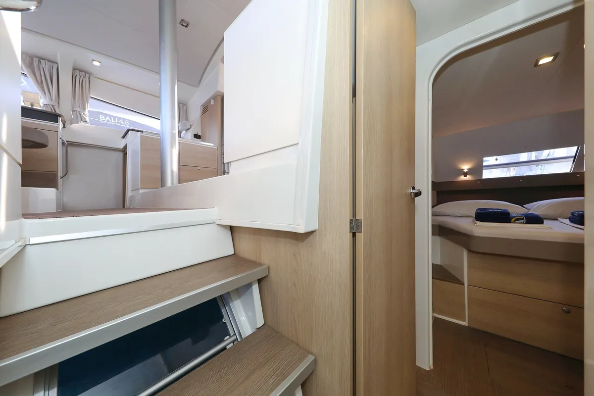 Cabin on Indigo Star, a Bali 4.0 catamaran at Općina Rogoznica, Croatia