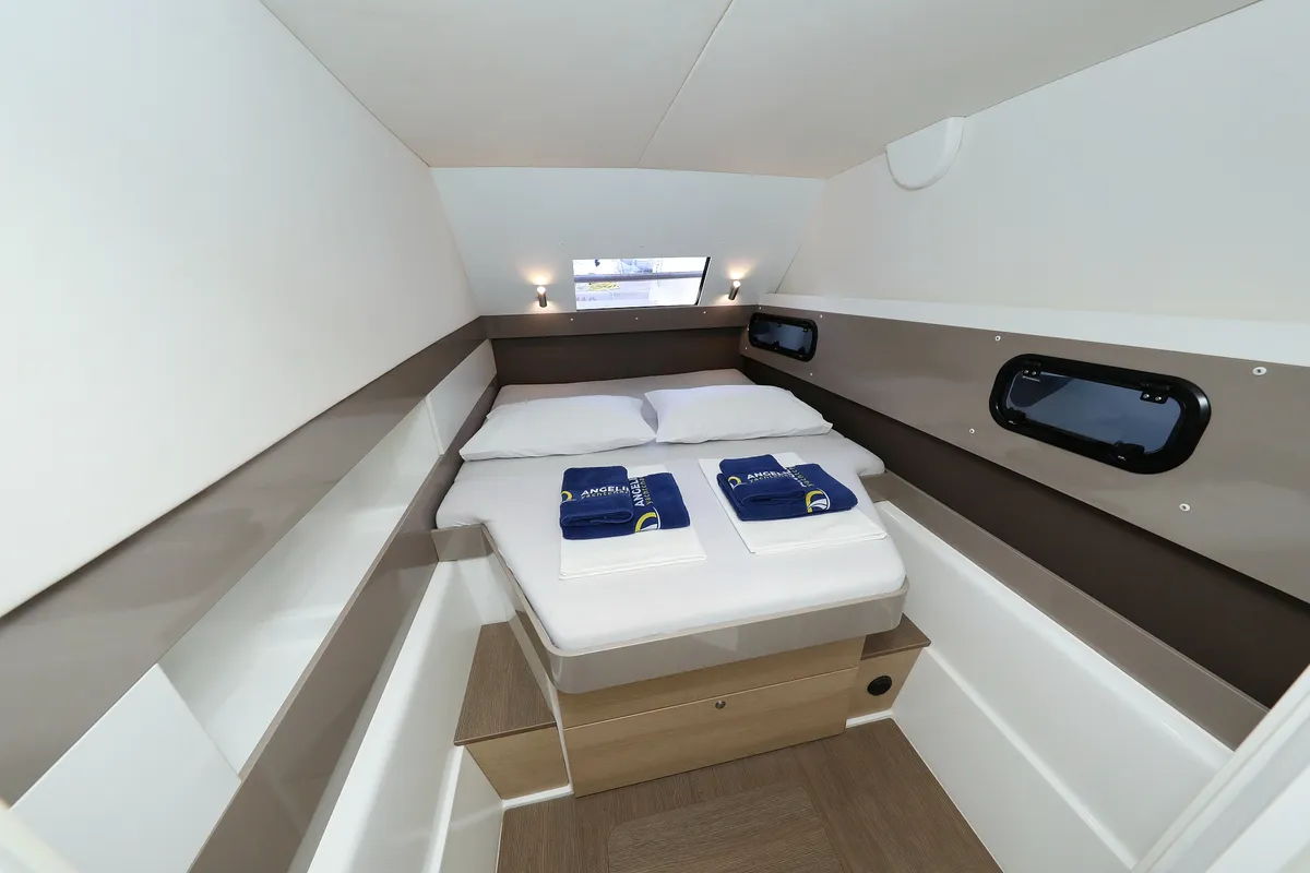 Cabin on Indigo Star, a Bali 4.0 catamaran at Općina Rogoznica, Croatia
