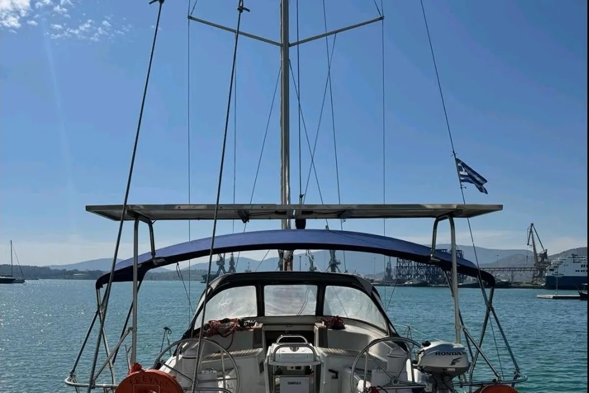 Exterior view of FREYA, a Jeanneau Sun Odyssey 42DS sailboat at Volos, Greece