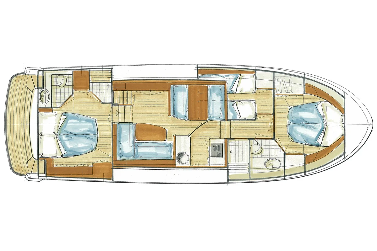 Floor plan of Katharina, a Linssen Grand Sturdy 40.9 AC motor yacht at Kinrooi, Belgium