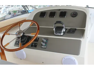 Cockpit of Katharina, a Linssen Grand Sturdy 40.9 AC motor yacht at Kinrooi, Belgium