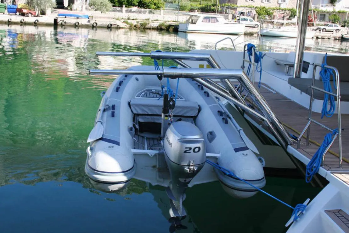 Matarma, a Lagoon 52F catamaran at Lavrion, Greece