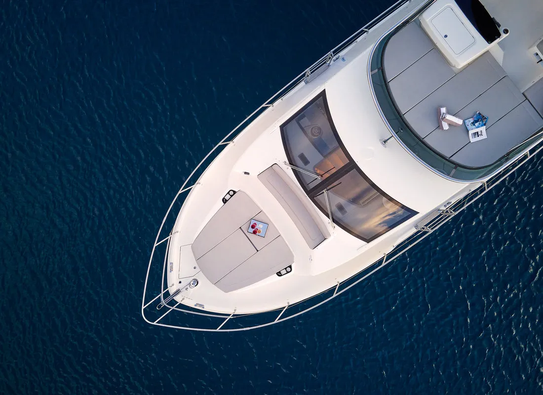 Exterior view of Viva La Vida, a Absolute 50 Fly motor yacht at Podstrana - Miljevac, Croatia