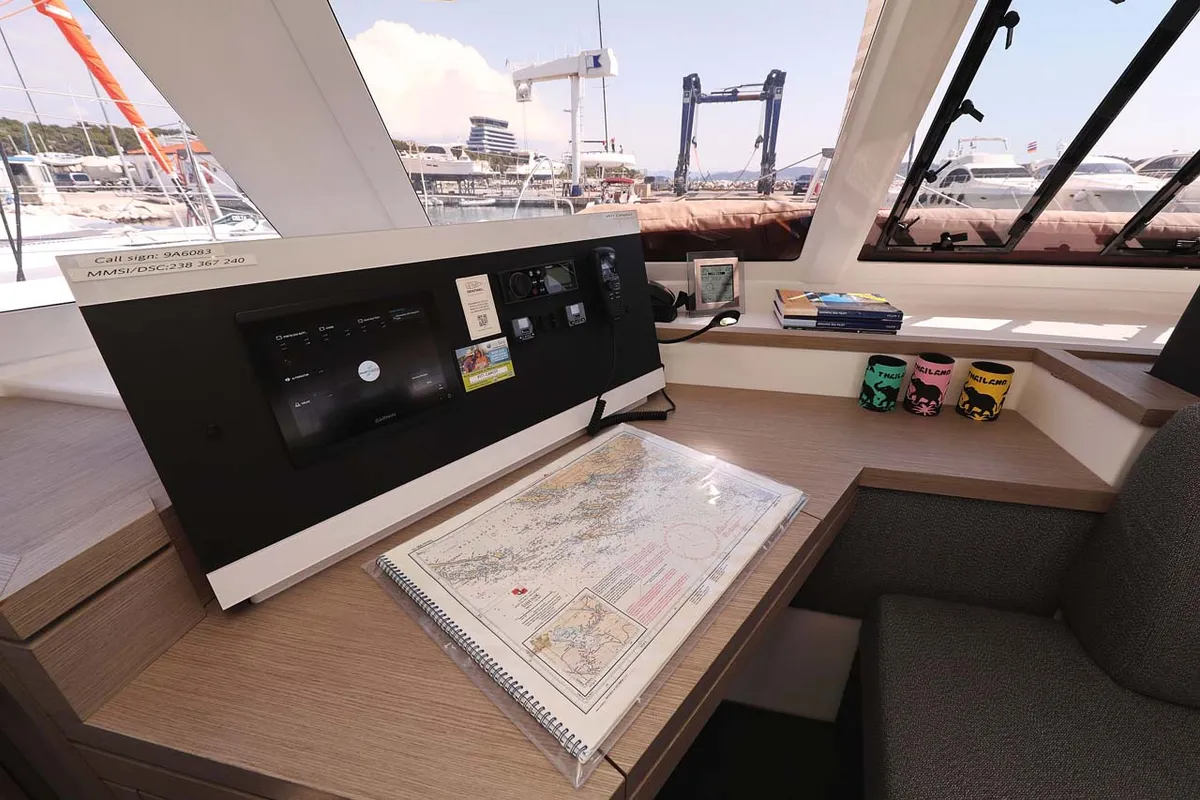 Canopus, a Fountaine Pajot Lucia 40 catamaran at Murter, Croatia