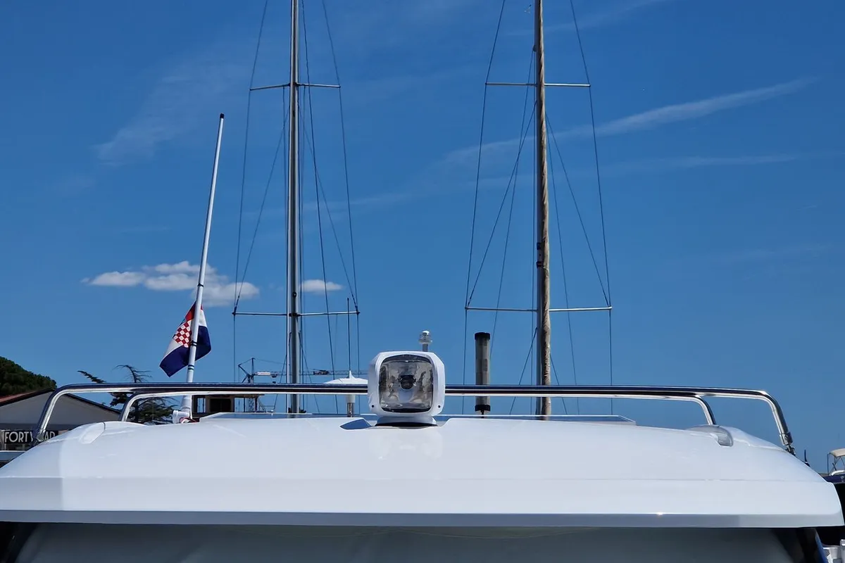 Whiskey, a Jeanneau Merry Fisher 895 motorboat at Novi Vinodolski, Croatia