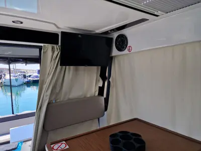 Salon of Whiskey, a Jeanneau Merry Fisher 895 motorboat at Novi Vinodolski, Croatia