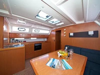 Galley of Bavaria Cruiser 46, a sailboat at Murter, Croatia
