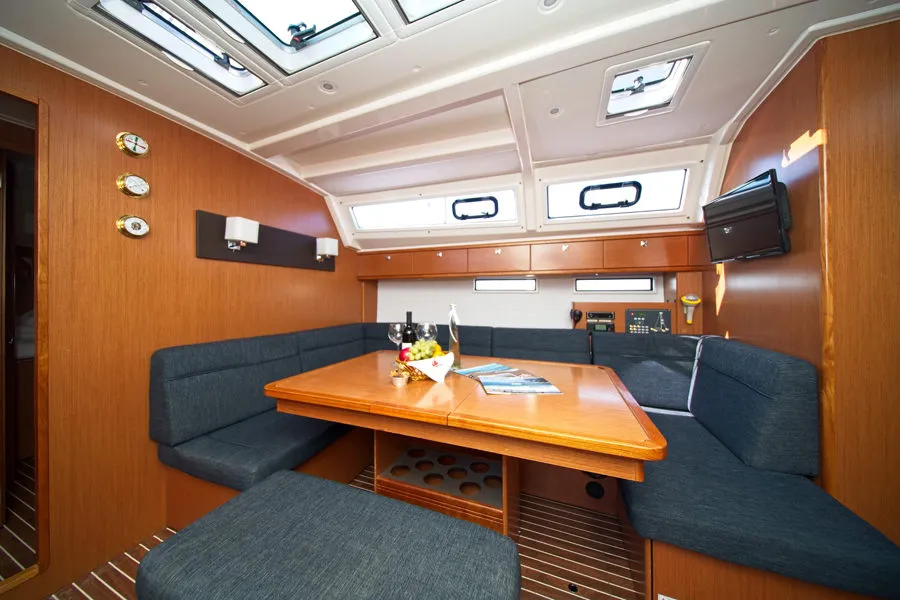 Salon of Bavaria Cruiser 46, a sailboat at Murter, Croatia