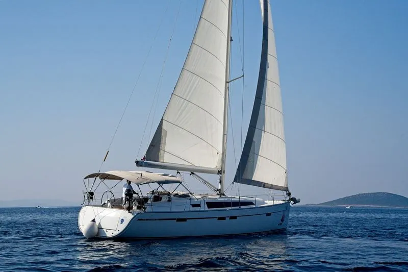 Exterior view of Bavaria Cruiser 46, a sailboat at Murter, Croatia