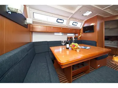 Salon of Bavaria Cruiser 46, a sailboat at Murter, Croatia