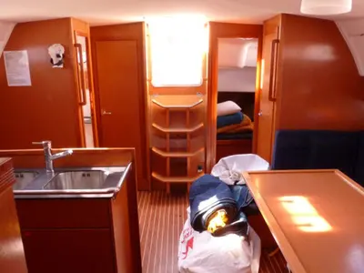 Galley of Sissi, a Bavaria 51 Cruiser sailboat at Kontokali, Greece