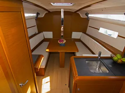 Cha - Cha, a Jeanneau Sun Odyssey 349 sailboat at Split, Croatia