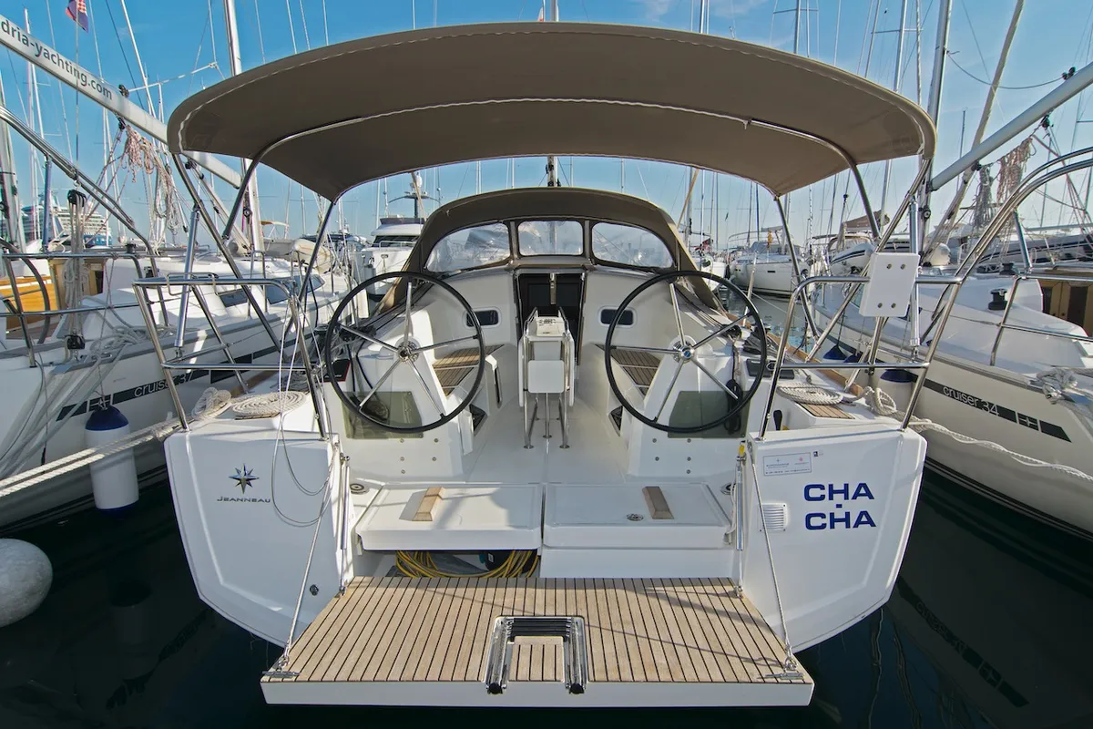 Cha - Cha, a Jeanneau Sun Odyssey 349 sailboat at Split, Croatia
