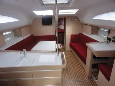 Salon of Reina, a Elan 444 Impression sailboat at Grad Pula, Croatia
