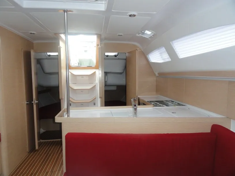 Salon of Reina, a Elan 444 Impression sailboat at Grad Pula, Croatia