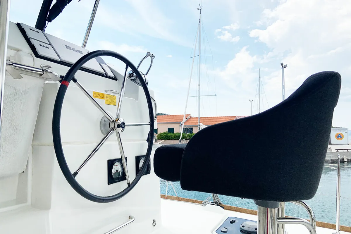 Cabin on Candy, a Lagoon 40 catamaran at Split, Croatia