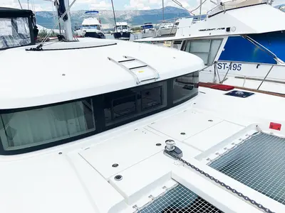 Deck of Candy, a Lagoon 40 catamaran at Split, Croatia