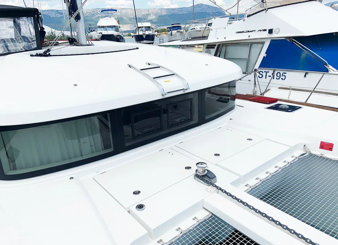 Deck of Candy, a Lagoon 40 catamaran at Split, Croatia
