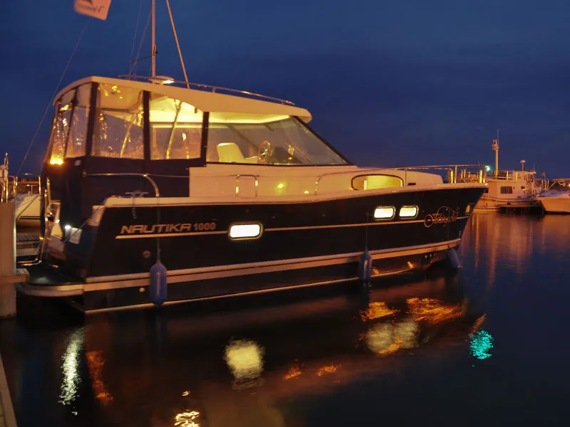 Exterior view of Nautika 1000, a Delphia Yachts Nautika 1000 motorboat at Wilkasy, Poland