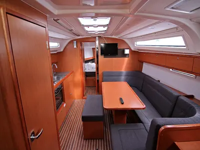 Salon of Federica, a Bavaria Cruiser 41 sailboat at Sukošan, Croatia