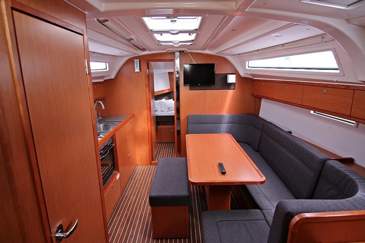 Salon of Federica, a Bavaria Cruiser 41 sailboat at Sukošan, Croatia