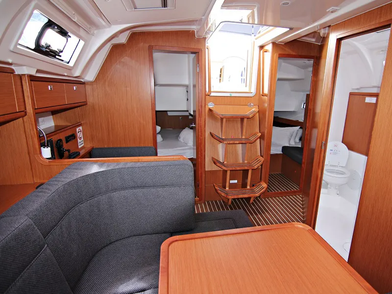 Salon of Federica, a Bavaria Cruiser 41 sailboat at Sukošan, Croatia