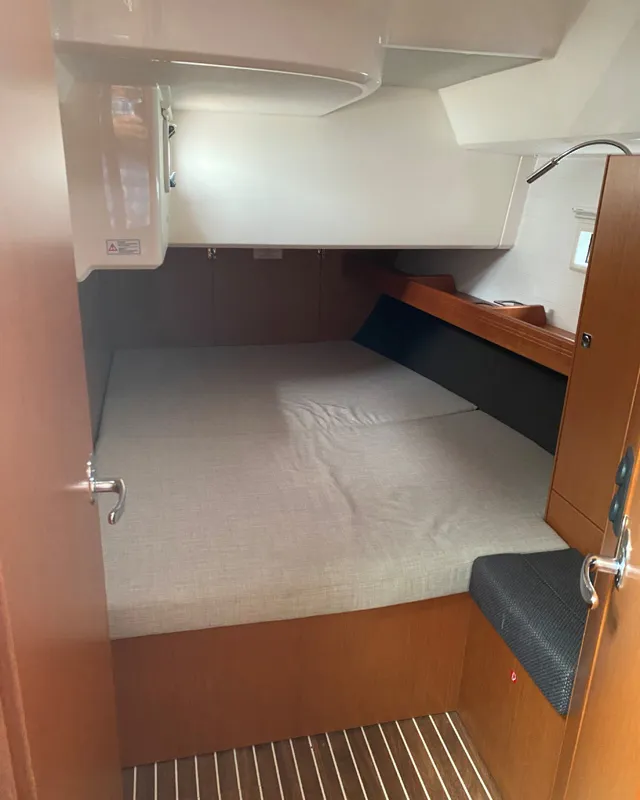 Cabin on Bella Donna, a Bavaria Cruiser 46 sailboat at Lelystad, Netherlands