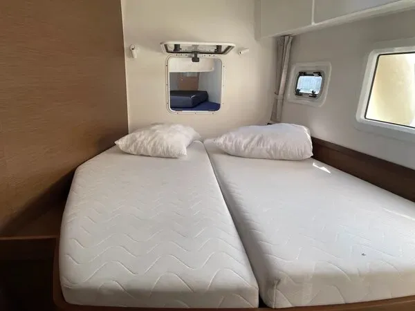 Cabin on Art of Liberty, a Lagoon 42 catamaran at Municipal Unit of Rhodes, Greece