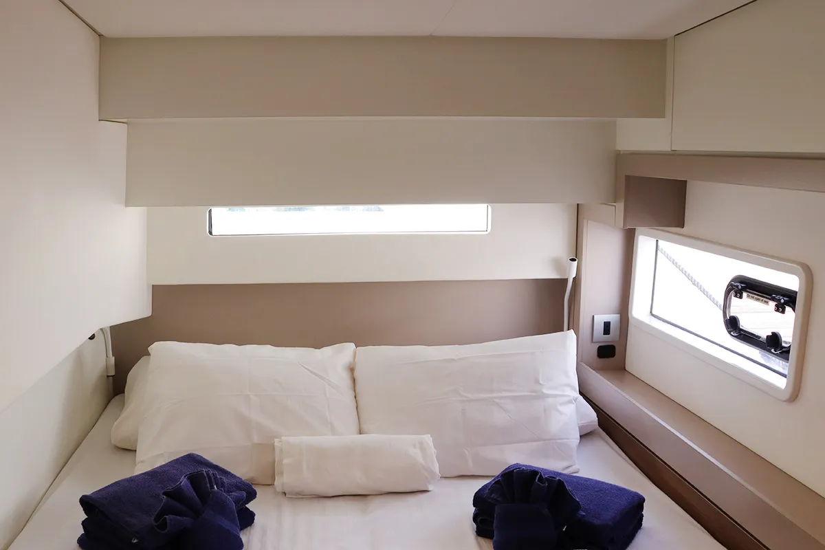 Cabin on Sweet Escape BVI, a Bali 4.2 catamaran at Road Town, British Virgin Islands