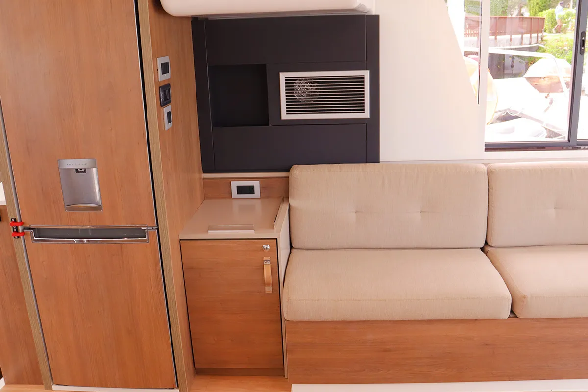Salon of Sweet Escape BVI, a Bali 4.2 catamaran at Road Town, British Virgin Islands