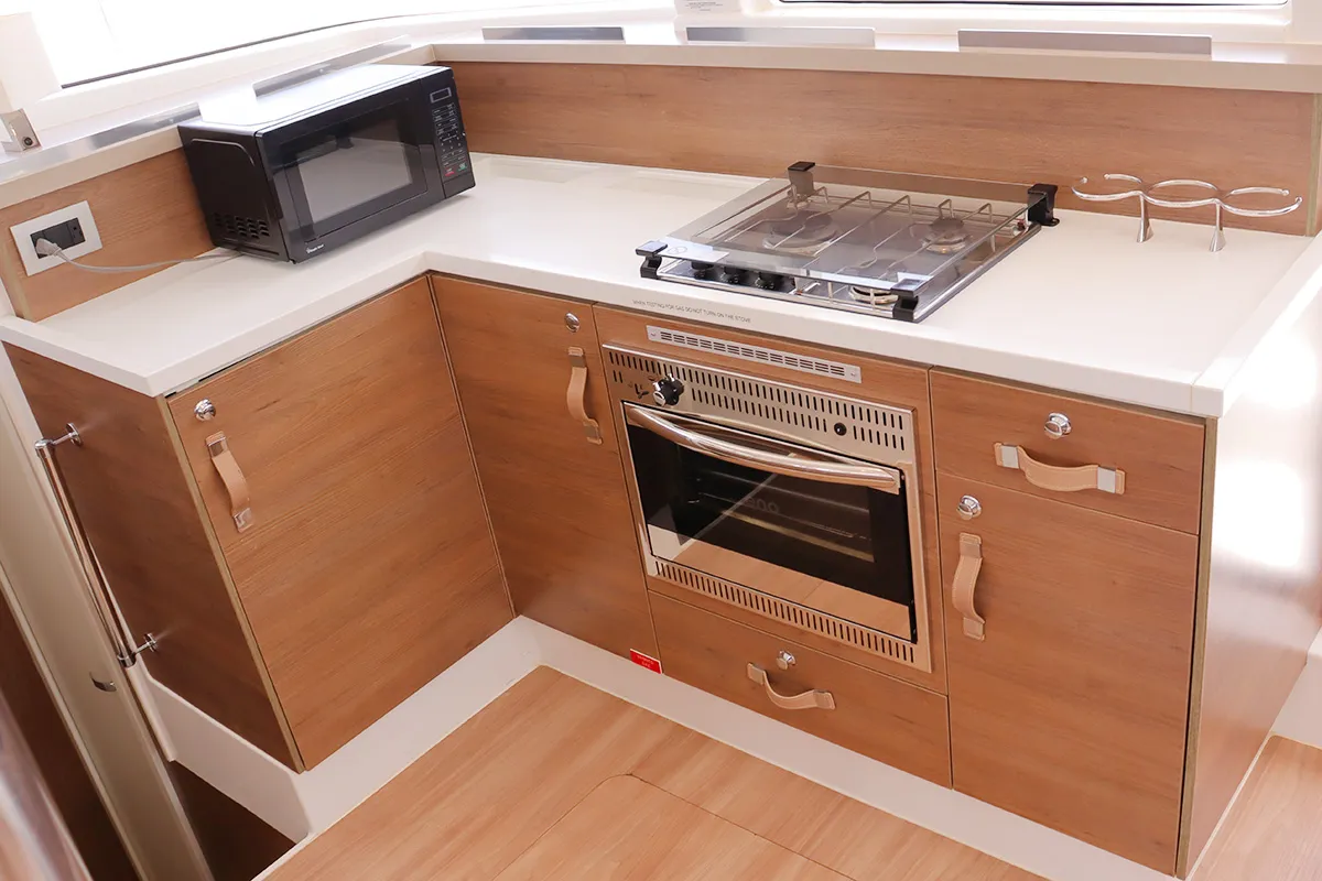 Galley of Sweet Escape BVI, a Bali 4.2 catamaran at Road Town, British Virgin Islands