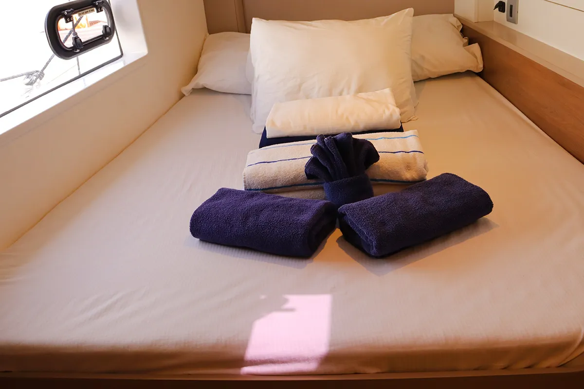 Cabin on Sweet Escape BVI, a Bali 4.2 catamaran at Road Town, British Virgin Islands