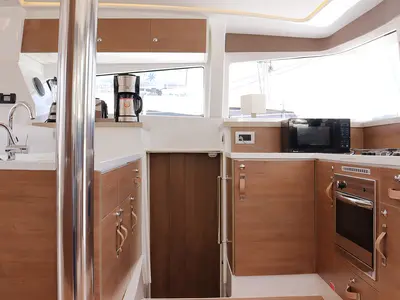 Galley of Sweet Escape BVI, a Bali 4.2 catamaran at Road Town, British Virgin Islands