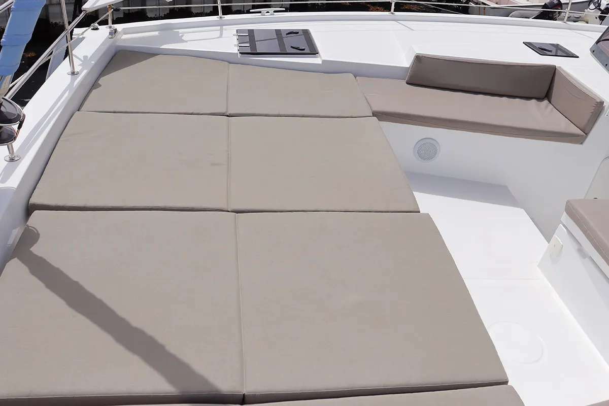 Deck of Sweet Escape BVI, a Bali 4.2 catamaran at Road Town, British Virgin Islands