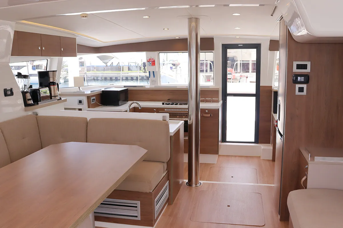 Salon of Sweet Escape BVI, a Bali 4.2 catamaran at Road Town, British Virgin Islands