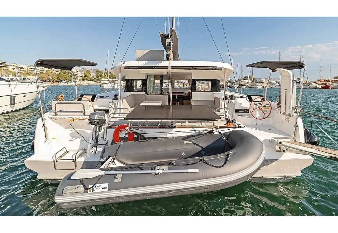 Exterior view of Phoebe, a Excess 14 catamaran at Preveza, Greece