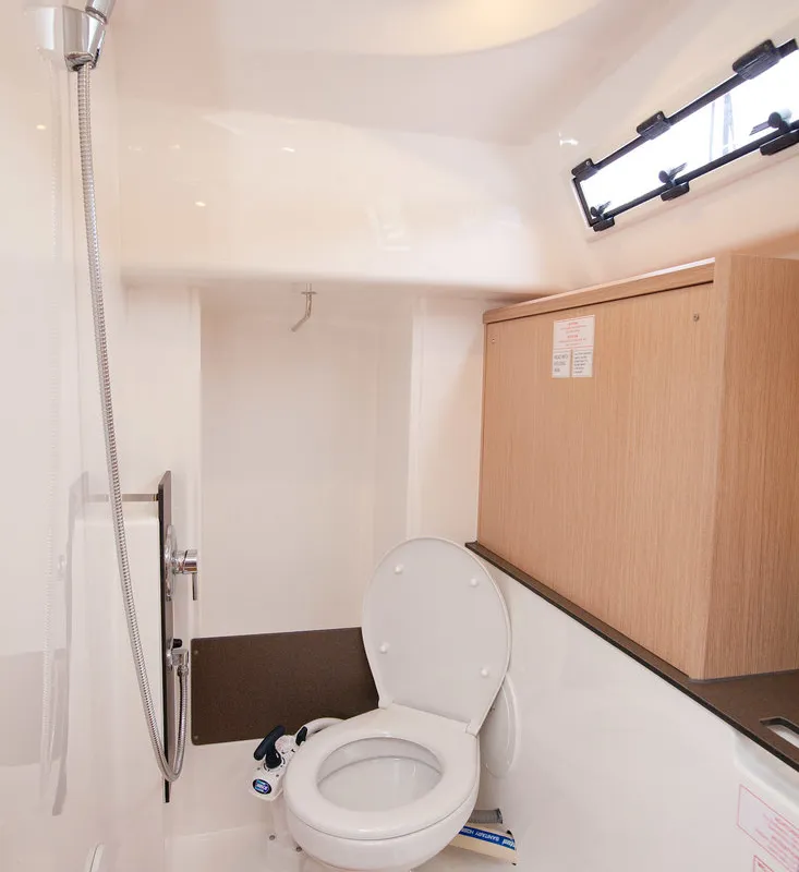 Cabin on Aston, a Bavaria Cruiser 34 Style sailboat at Zadar, Croatia