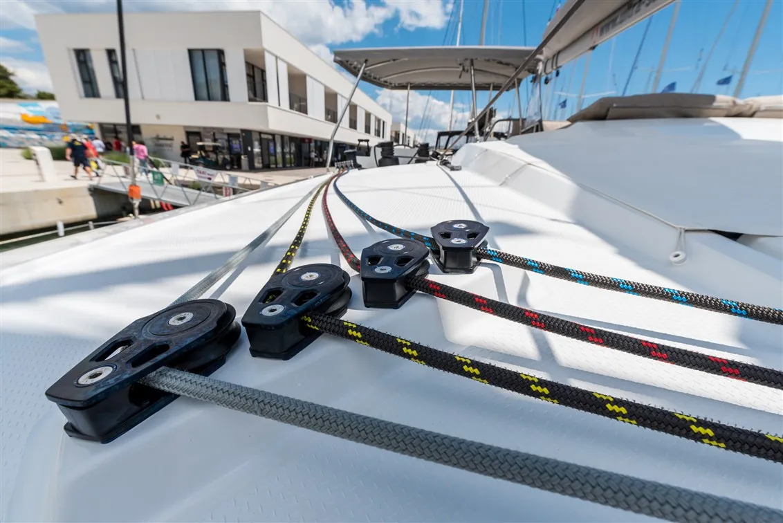 Sunny Wave, a Fountaine Pajot Saona 47 catamaran at Seget Donji, Croatia