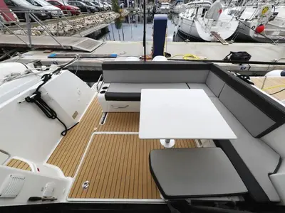 Time Out, a Jeanneau Merry Fisher 895 - 2 cab. motorboat at Biograd na Moru, Croatia