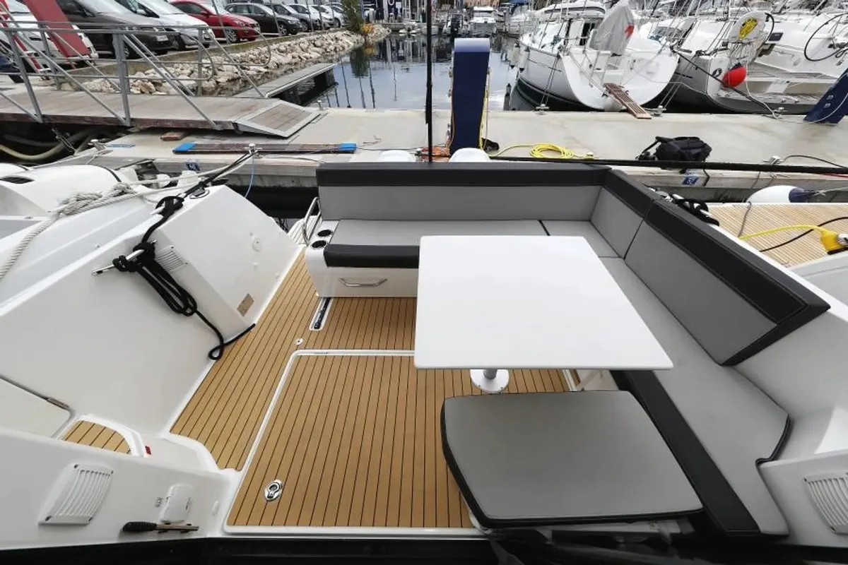 Time Out, a Jeanneau Merry Fisher 895 - 2 cab. motorboat at Biograd na Moru, Croatia