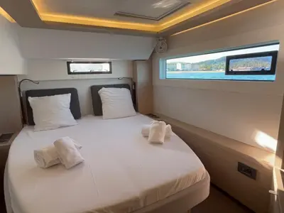 Cabin on M & M, a Lagoon 46 catamaran at Grimaud, France