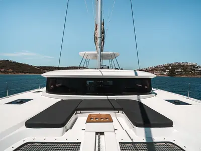Celena I, a Lagoon 46 catamaran at Skiathos, Greece