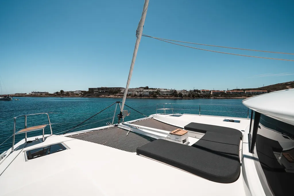 Celena I, a Lagoon 46 catamaran at Skiathos, Greece