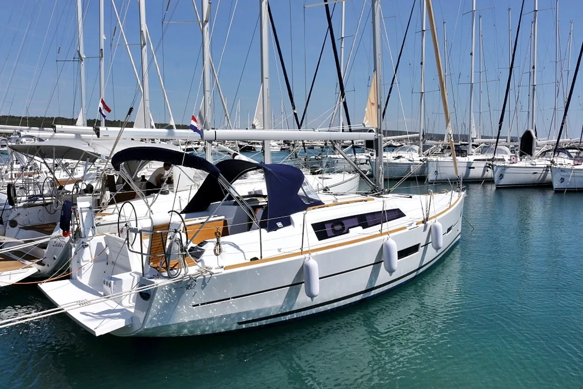 Cabin on Thelma, a Dufour 382 GL sailboat at Općina Sukošan, Croatia