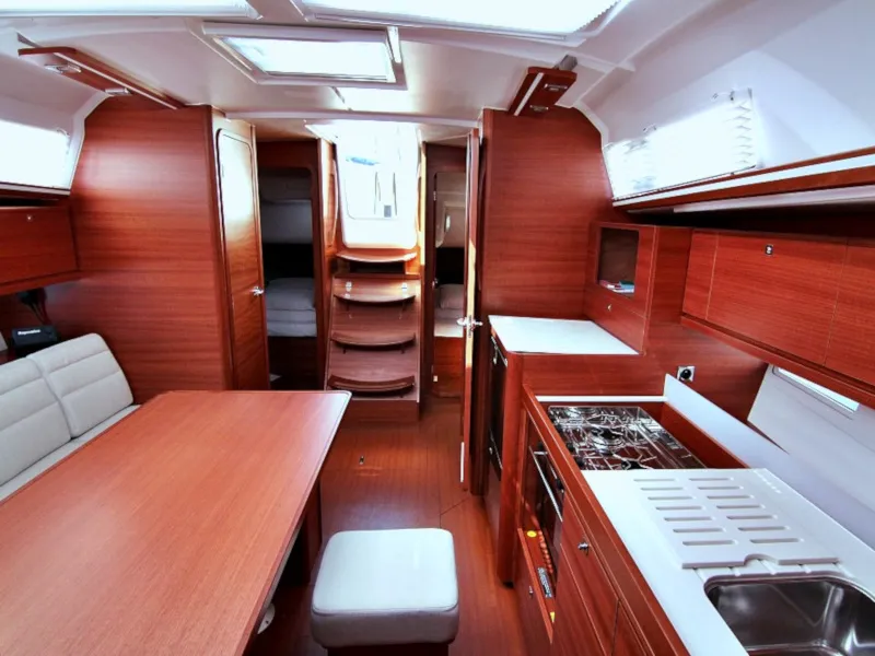 Salon of Thelma, a Dufour 382 GL sailboat at Općina Sukošan, Croatia