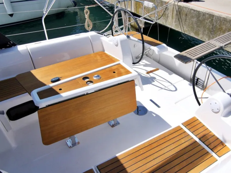 Deck of Thelma, a Dufour 382 GL sailboat at Općina Sukošan, Croatia